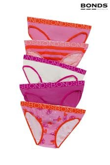 Bonds Pink Stripe Bikini Briefs 5 Pack (B67678) | 79 QAR