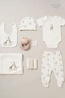 Rock-A-Bye Baby Boutique Cotton Print 10-Piece White Baby Gift Set (B67875) | €45