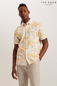 Ted Baker Yellow Verzee Abstract Floral Shirt (B67978) | ₪ 448