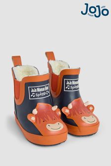 Jojo Maman Bébé Cosy Lined Highland Cow Ankle Wellies (B67994) | 38 € - 41 €