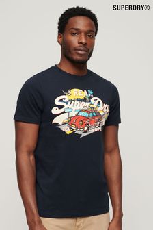 Superdry Blue LA Graphic T-Shirt (B68202) | €46