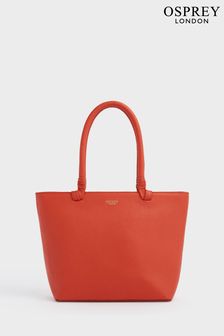 Красный - Кожаная сумка-тоут на плечо Osprey London Tan The Collier (B68241) | €166