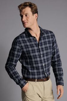 Charles Tyrwhitt Slim Fit Plain Short Sleeve Pure Linen Full Sleeves Shirt