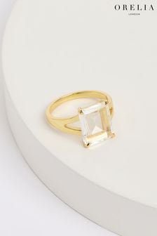 Orelia London 18k Gold Plating Semi Precious Claw Set Ring (B68526) | ₪ 126
