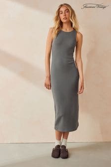 American Vintage Grey Hapylife Slip Dress (B68604) | AED610