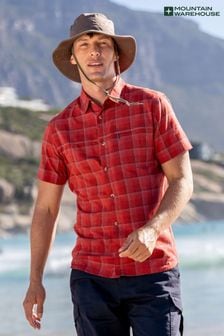 Mountain Warehouse Red Mens Holiday Cotton Shirt (B68660) | 1,545 UAH