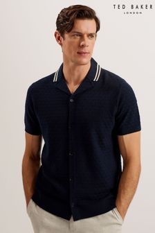 Ted Baker Blue Ewann Short Sleeve Regular Shirt (B68731) | 512 QAR