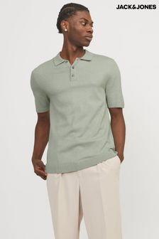 JACK & JONES Green Knitted Polo Top (B68947) | €32