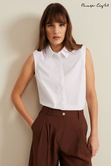 Phase Eight White Sleeveless Aimee Shirt (B69214) | $143