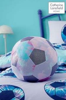 Catherine Lansfield Lilac Tie Dye Football Shaped Cushion (B69239) | €18