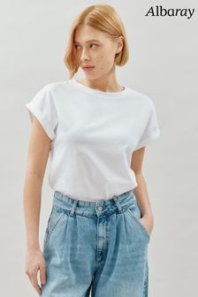 Albaray Roll Back White T-Shirt (B69245) | kr530