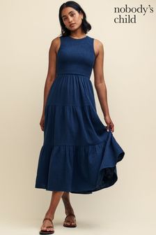 Nobodys Child Blue Plain Charlie Midaxi Dress (B69678) | €108