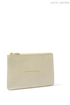 Katie Loxton Gold Sentiment Zip Through Clutch Bag (B69763) | €28