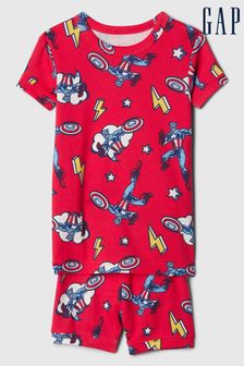 Gap Red Marvel Organic Cotton Short Pyjama Set (6mths-5yrs) (B70046) | €28