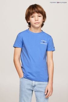 ブルー - Tommy Hilfigerロゴ入りTシャツ (B70865) | ￥3,520 - ￥4,400