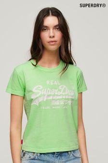 Superdry Figurbetontes T-Shirt mit Grafik, Neon (B71041) | 41 €