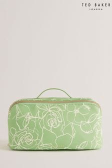 Ted Baker Green Dianea Floral Printed Saffiano Washbag (B71083) | LEI 298
