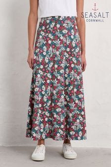 Seasalt Cornwall Black Multi Rose Skirt (B71101) | CA$166