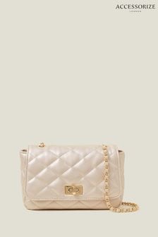 Accessorize Cream Quilted Cross-Body Bag (B71123) | kr460