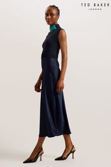 Ted Baker Blue Easy Fit Paolla Twist Neck Dress (B71185) | €232