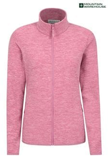 Mountain Warehouse Mid Pink Womens Snowdon Melange Half-Zip Fleece (B71275) | €38