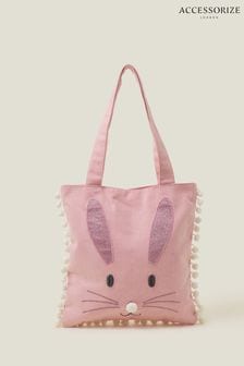 Accessorize Pink Girls Bunny Shopper Bag (B71277) | €13