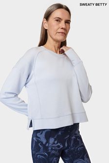 Sweaty Betty Salt Blue After Class Crop Sweatshirt (B71469) | €58