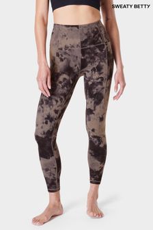 Sweaty Betty Mocha Brown Spray Dye 7/8 Length Super Soft Yoga Leggings (B71527) | OMR46