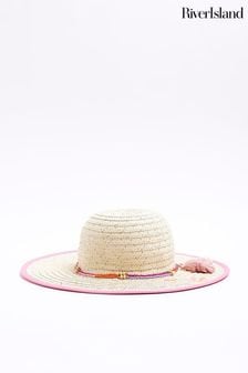 River Island Brown Girls Summer Dreaming Straw Hat (B71838) | HK$144