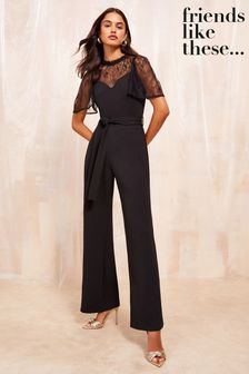Lace pant jumpsuit sale