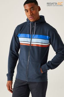 Black jacket with cyan blue hoodie best sale
