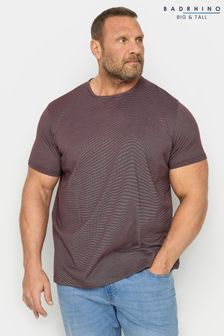 Красный - Badrhino Big & Tall футболка в полоску на груди (B72072) | €25