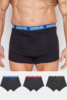 BadRhino Big & Tall Black Waistband Boxers 3 Pack (B72086) | 166 SAR