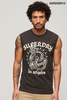 Superdry Black Tattoo Graphic Tank Top (B72131) | KRW53,400