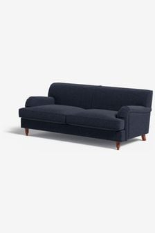 MADE.COM Textured Weave Navy Blue Orson 3 Seater Sofa (B72141) | €1,350