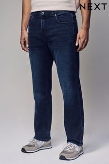 Blue Deep Straight Fit Classic Stretch Jeans (B72194) | $40