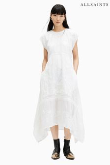 AllSaints White Gianna Dress (B72195) | OMR155