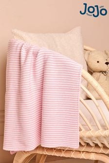 JoJo Maman Bébé Knitted Stripe Blanket Pink (B72197) | TRY 1.138