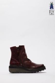 Fly london red ankle boots top
