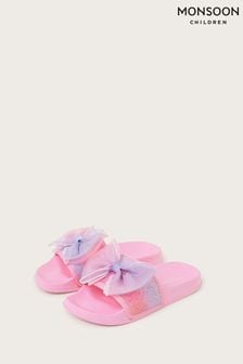Monsoon Pink Ombre Bow Glitter Sliders (B72299) | €25 - €28