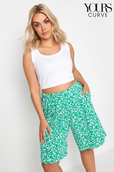 Yours Curve Green Jersey Shorts (B72356) | €25