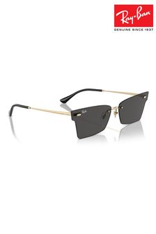 Ray Ban Gold Xime Rb3730 Irregular Sunglasses