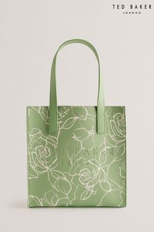Ted Baker Linecon Green Linear Floral Small Icon Bag