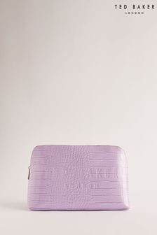 Ted Baker Purple Crocana Croc Effect Washbag (B72549) | KRW85,400