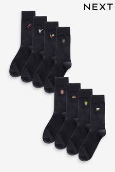 Gardening Fun Embroidered Socks 8 Pack (B72556) | $33