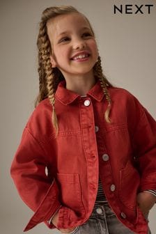 Rust 100% Cotton Denim Shacket (3-16yrs) (B72622) | $33 - $43