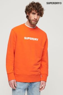 Superdry Orange Sport Loose Crew Sweatshirt (B72674) | SGD 106