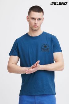 Blend Blue Printed Short Sleeve T-Shirt (B72756) | €25