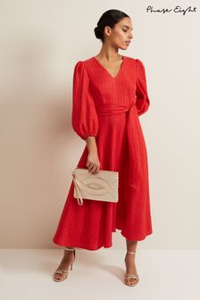 Phase Eight Petite Marilyn Puff Sleeve Midi Dress (B72834) | ‏749 ‏₪