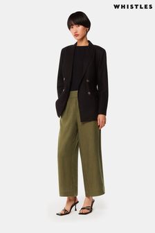 Зеленые льняные брюки с карманами Whistles (B72838) | €131